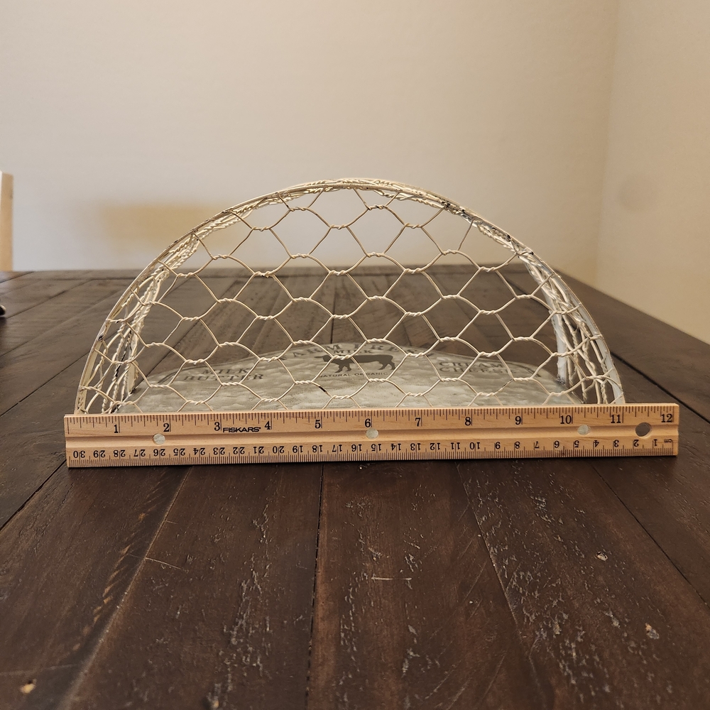Rustic Farmhouse Wall Decor "Farm Fresh Milk" Metal Basket - Picture 5 of 5